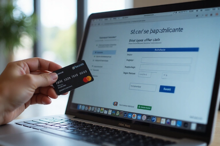 Secure online payment process with a credit card and computer